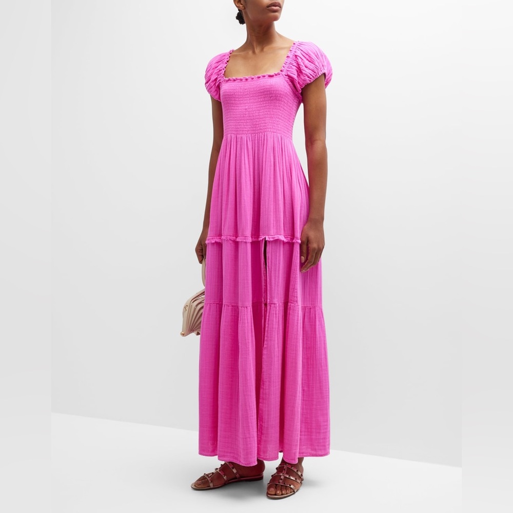 LoveShackFancy 🎀 Barbie Pink Smocked Maxi Dress - Picture 2 of 11